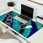 Glittery Low Poly Abstract Geometric Art Desk Mat Gallery Image 2