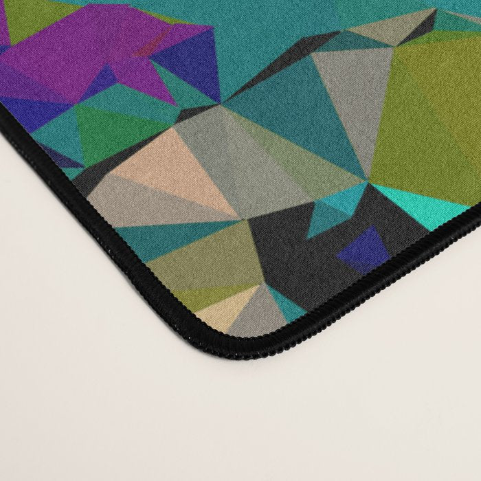 Glittery Low Poly Abstract Geometric Art Desk Mat Gallery Image 4