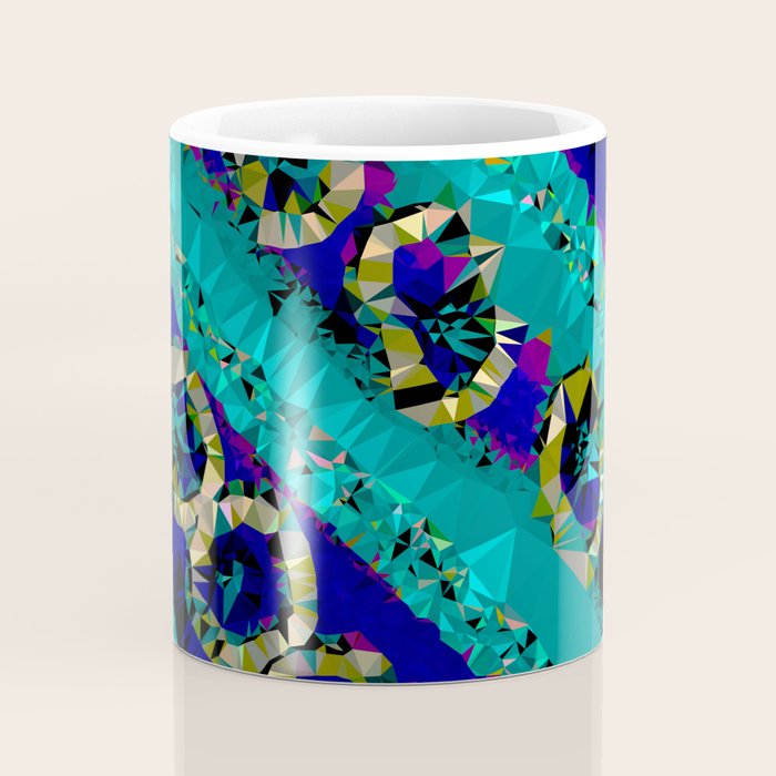 Glittery Low Poly Abstract Geometric Art Coffee Mug Gallery Image 4