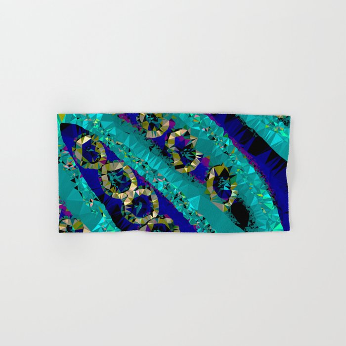 Glittery Low Poly Abstract Geometric Art Bath Towel Gallery Image 1