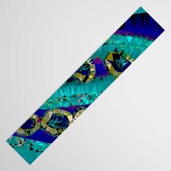 Glittery Low Poly Abstract Geometric Art Table Runner Gallery Image 3