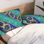 Glittery Low Poly Abstract Geometric Art Pillow Sham Gallery Image 2