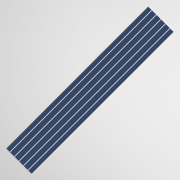 Minimal Arch XIV Navy Blue Modern Geometric Lines Table Runner Gallery Image 3