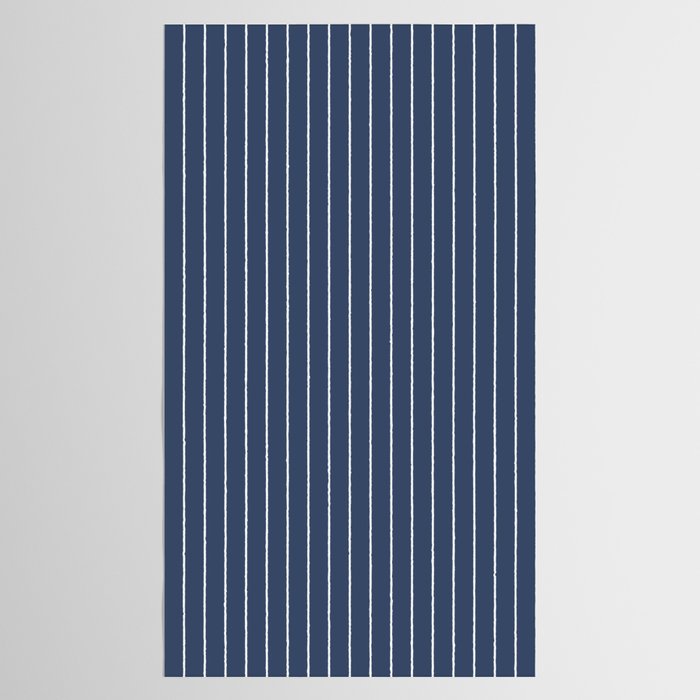 Minimal Arch XIV Navy Blue Modern Geometric Lines Tablecloth Gallery Image 2