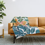 Lemons | Watercolor Modern Boho Botanical Painting | Pastel Summer Jungle Garden Juicy Fresh Throw Blanket Gallery Image 1