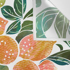Lemons | Watercolor Modern Boho Botanical Painting | Pastel Summer Jungle Garden Juicy Fresh Wall Tapestry Gallery Image 3