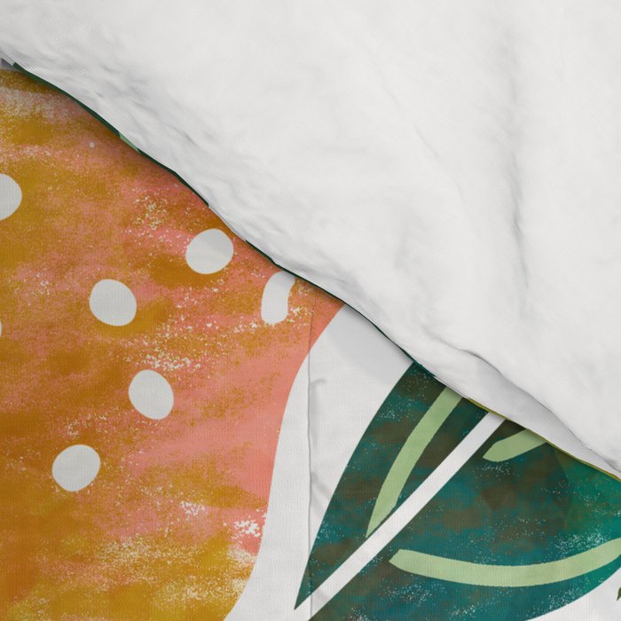 Lemons | Watercolor Modern Boho Botanical Painting | Pastel Summer Jungle Garden Juicy Fresh Comforter Gallery Image 4