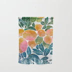 Lemons | Watercolor Modern Boho Botanical Painting | Pastel Summer Jungle Garden Juicy Fresh Wall Hanging Gallery Image 1