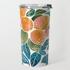 Lemons | Watercolor Modern Boho Botanical Painting | Pastel Summer Jungle Garden Juicy Fresh Travel Mug Gallery Image 2