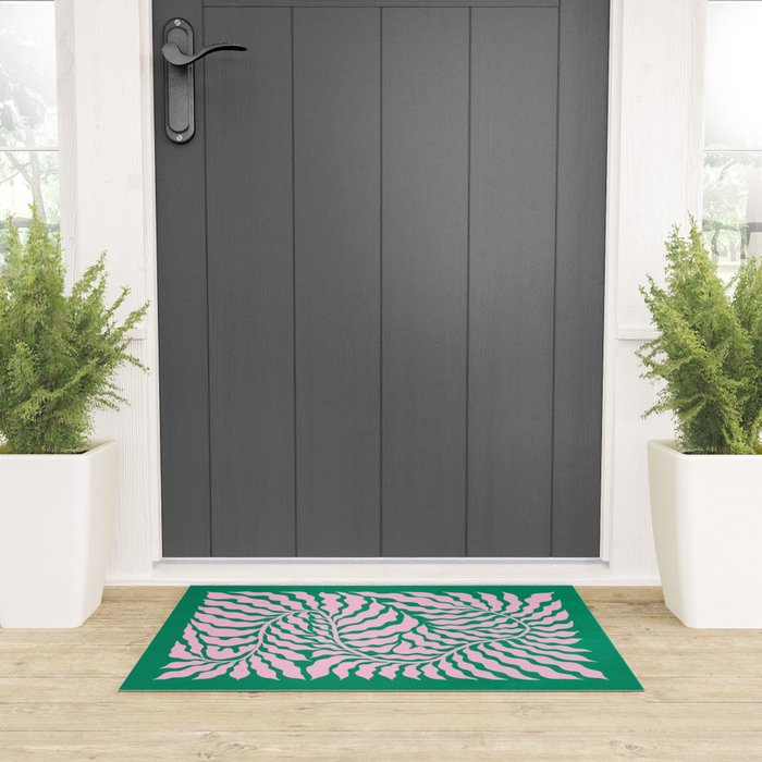 Sage & Chantilly Fern: Ferns 01 Welcome Mat Gallery Image 3