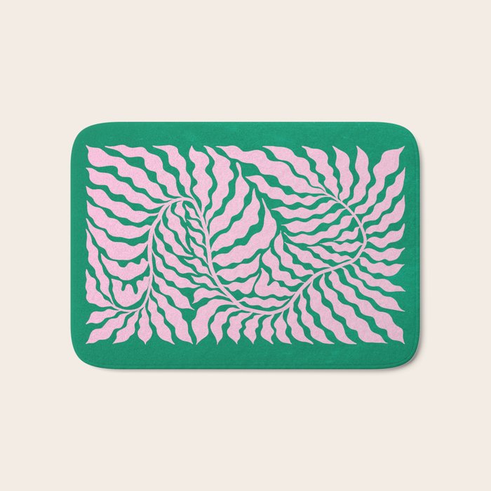 Sage & Chantilly Fern: Ferns 01 Bath Mat Gallery Image 1