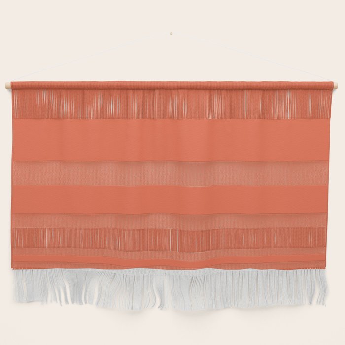 Burnt Orange And White Minimalist Color Block Wall Hanging