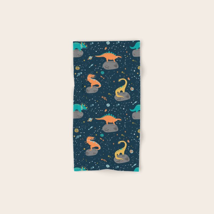 Dinosaurs Floating on an Asteroid Towels Gallery Image 1