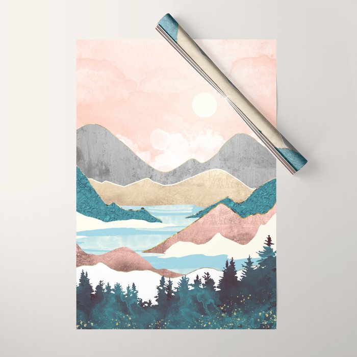 Lake Sunrise Wrapping Paper Gallery Image 1