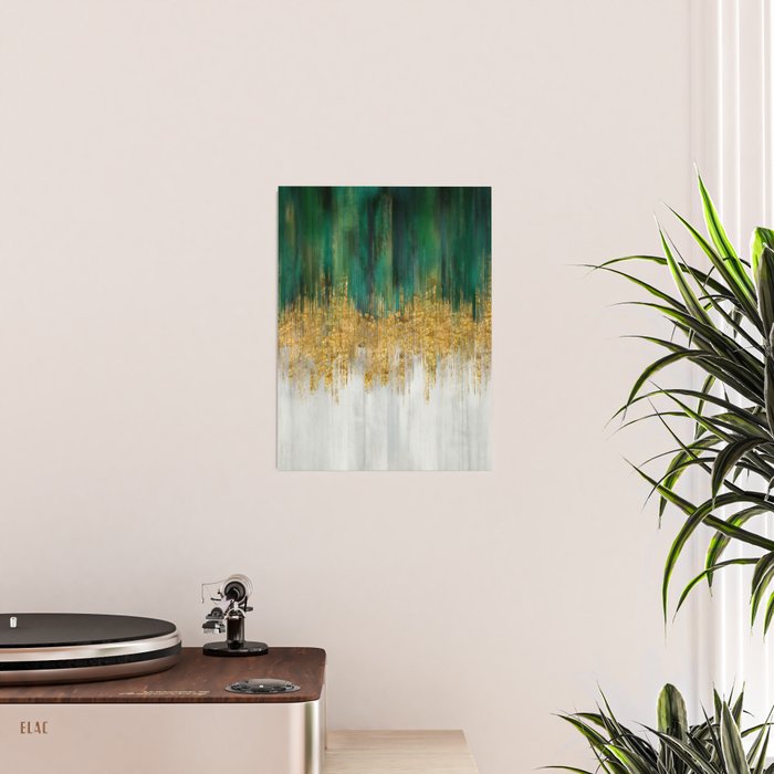 Green and gold motion abstract Poster Gallery Image 2