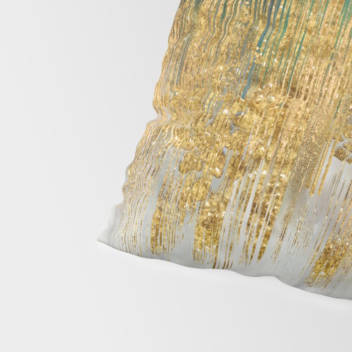 Green and gold motion abstract Pillow Sham Gallery Image 4
