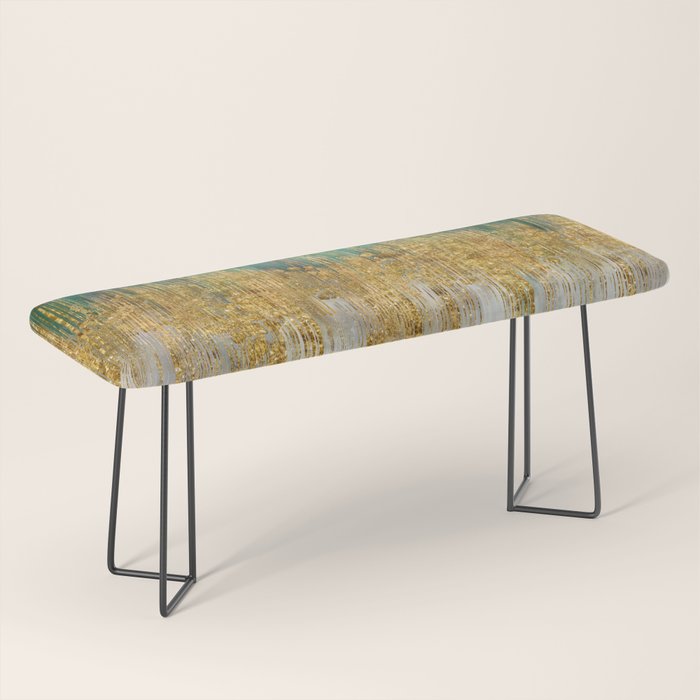 Green and gold motion abstract Bench Gallery Image 1