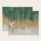 Green and gold motion abstract Placemat Gallery Image 1