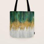 Green and gold motion abstract Tote Bag Gallery Image 1