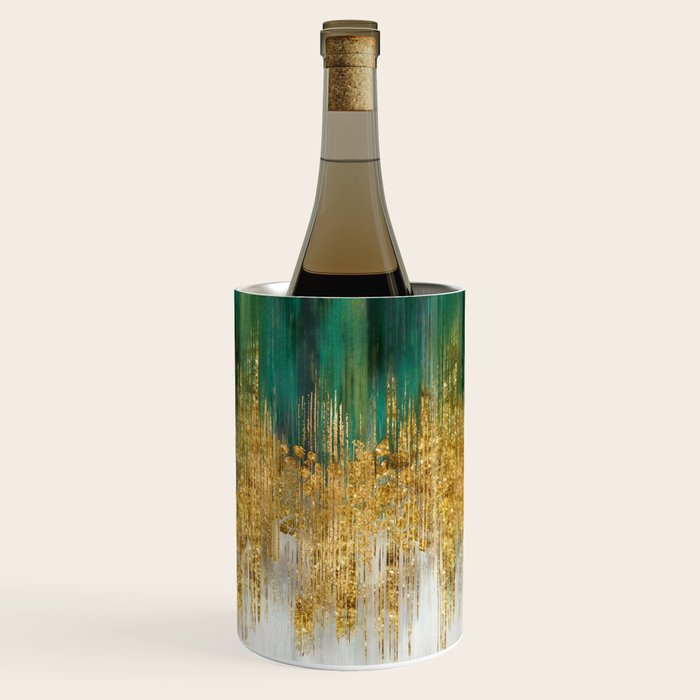 Green and gold motion abstract Wine Chiller Gallery Image 1