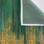 Green and gold motion abstract Wall Tapestry Gallery Image 3