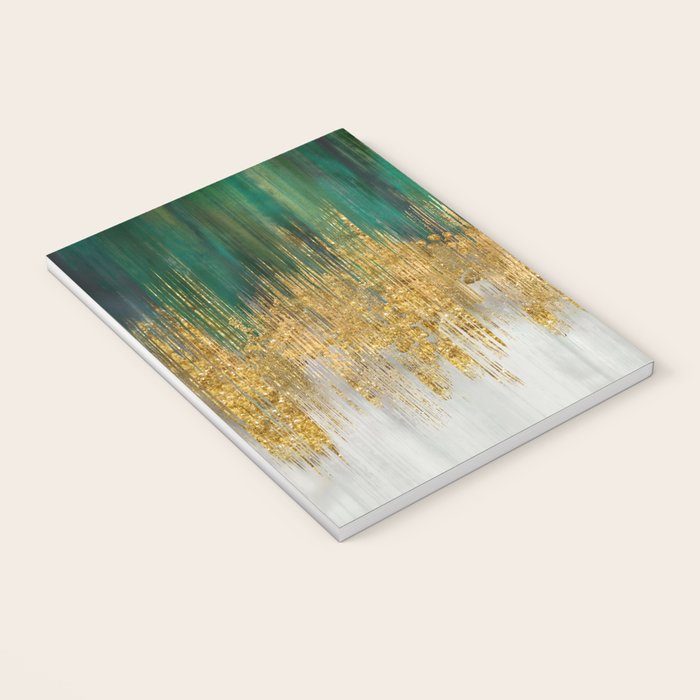 Green and gold motion abstract Notebook Gallery Image 3