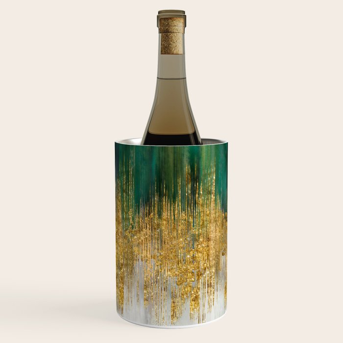 Green and gold motion abstract Wine Chiller Gallery Image 2