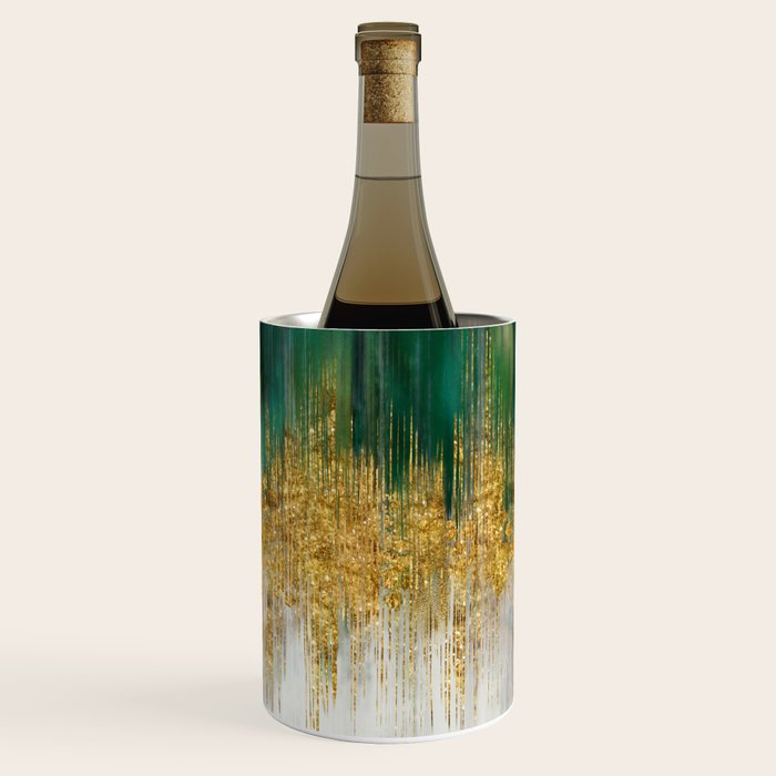Green and gold motion abstract Wine Chiller Gallery Image 3