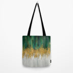 Green and gold motion abstract Tote Bag Gallery Image 2