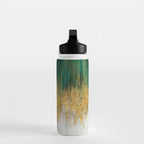 Green and gold motion abstract Water Bottle Gallery Image 3