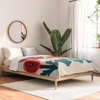 Poppy flowers and bird Comforter Gallery Image 2