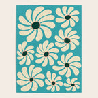 Retro Super Bloom - 70'S Vibe - Turquoise Poster Gallery Image 4
