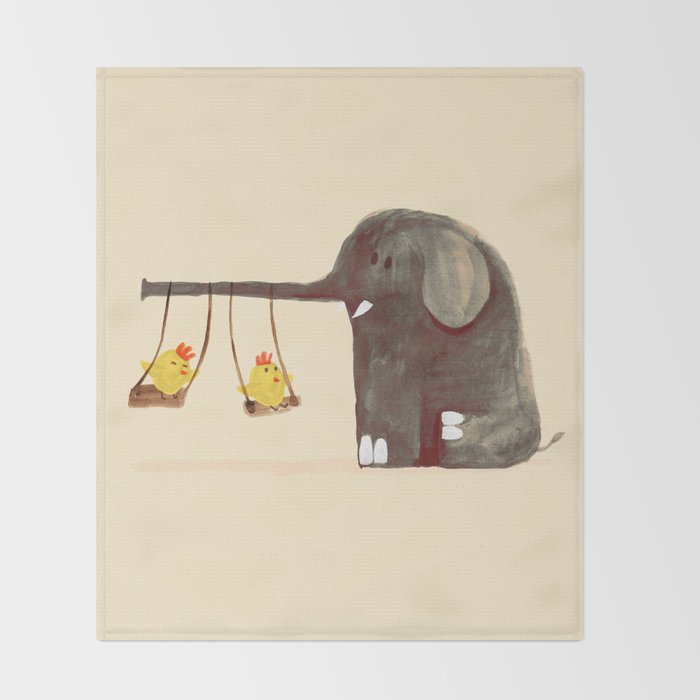 Elephant Swing Throw Blanket Gallery Image 2
