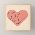 Cat Love Mini Art Print Gallery Image 1