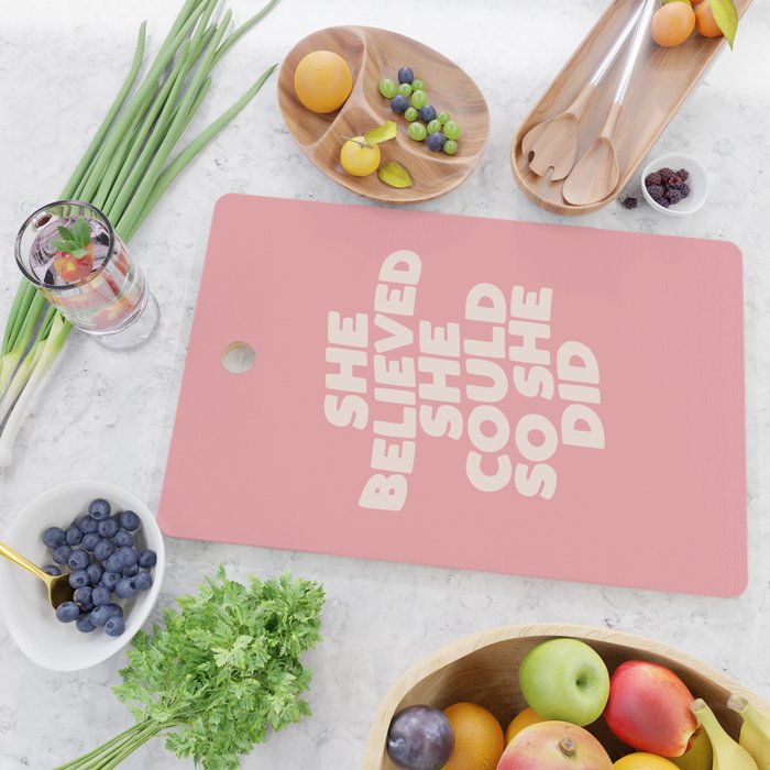 She Believed She Could So She Did Cutting Board Gallery Image 2