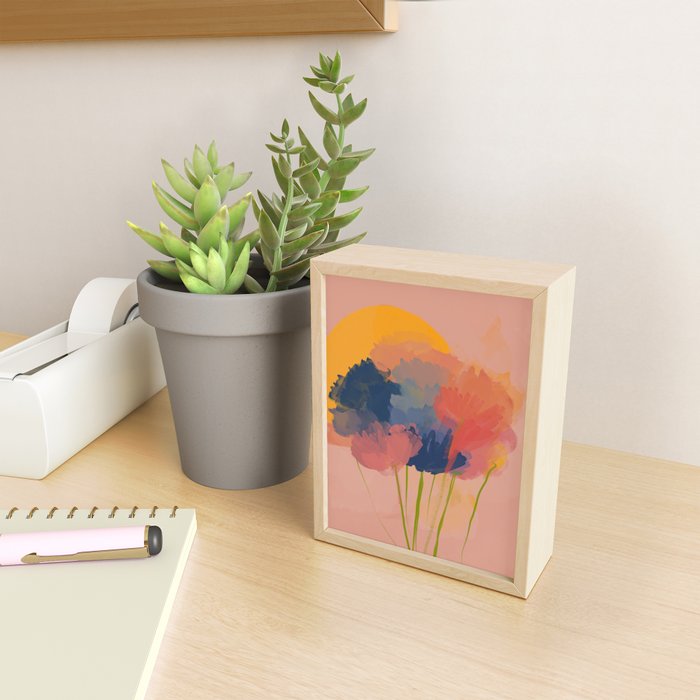 Colorful Messy Flowers In The Sun Mini Art Print Gallery Image 2