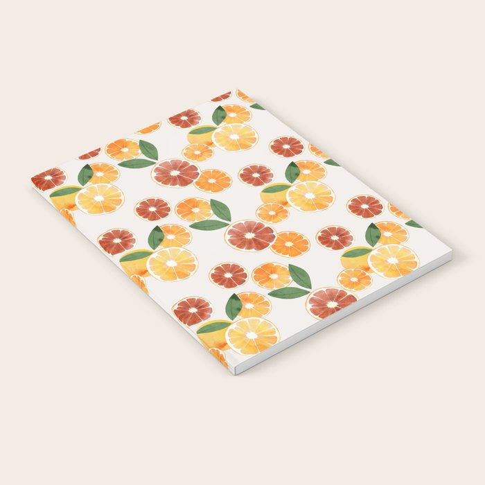 sliced oranges spring watercolor Notebook Gallery Image 2
