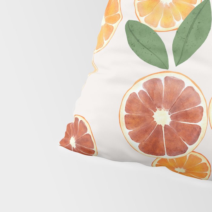 sliced oranges spring watercolor Pillow Sham Gallery Image 4