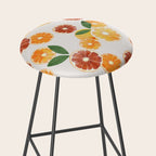 sliced oranges spring watercolor Stool Gallery Image 2
