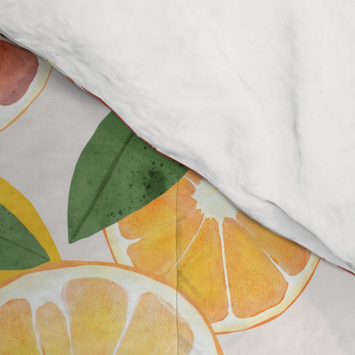 sliced oranges spring watercolor Comforter Gallery Image 4
