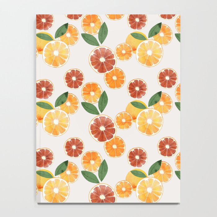 sliced oranges spring watercolor Notebook Gallery Image 4