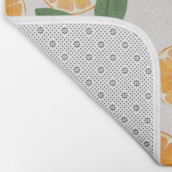 sliced oranges spring watercolor Bath Mat Gallery Image 2