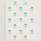 Coffee mug drink cartoon doodle pattern Jigsaw Puzzle Gallery Image 1