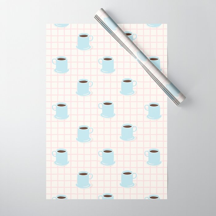 Coffee mug drink cartoon doodle pattern Wrapping Paper Gallery Image 1
