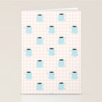 Coffee mug drink cartoon doodle pattern Stationery Card Gallery Image 2