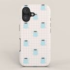 Coffee mug drink cartoon doodle pattern iPhone Case Gallery Image 1