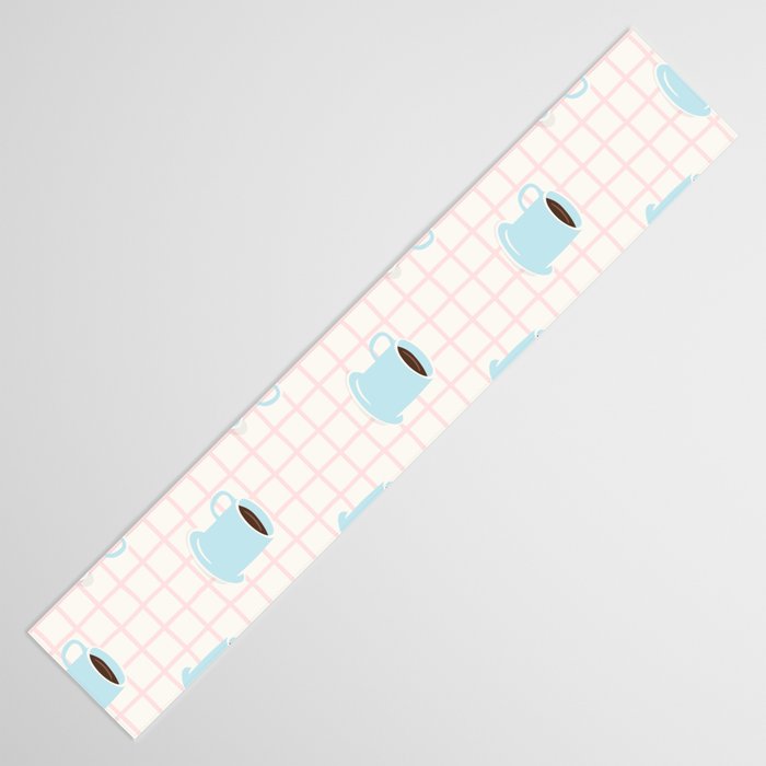 Coffee mug drink cartoon doodle pattern Table Runner Gallery Image 3