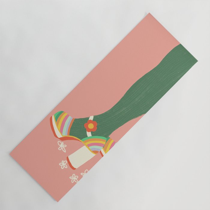 Rainbow walk: pink Yoga Mat Gallery Image 1