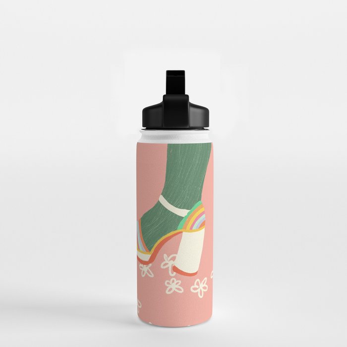 Rainbow walk: pink Water Bottle Gallery Image 2