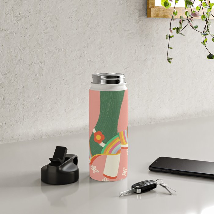Rainbow walk: pink Water Bottle Gallery Image 4